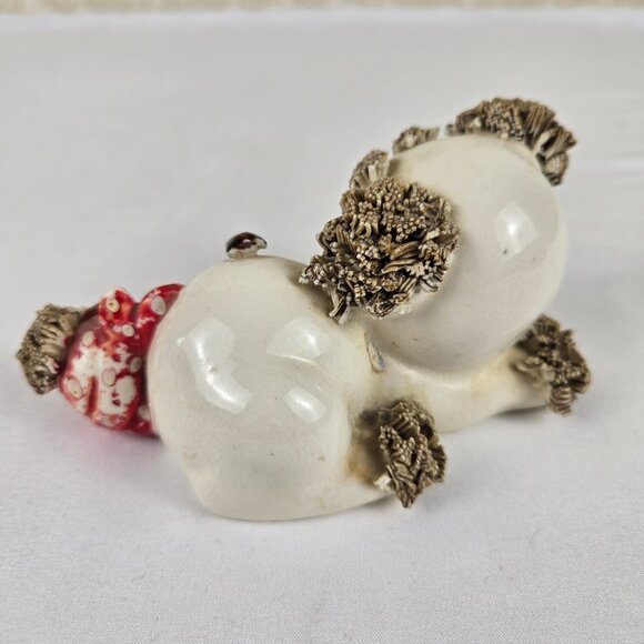 Lefton Spaghetti Dog with Bug Bandana Vintage Mid-Century Modern Porcelain - Picture 5 of 10